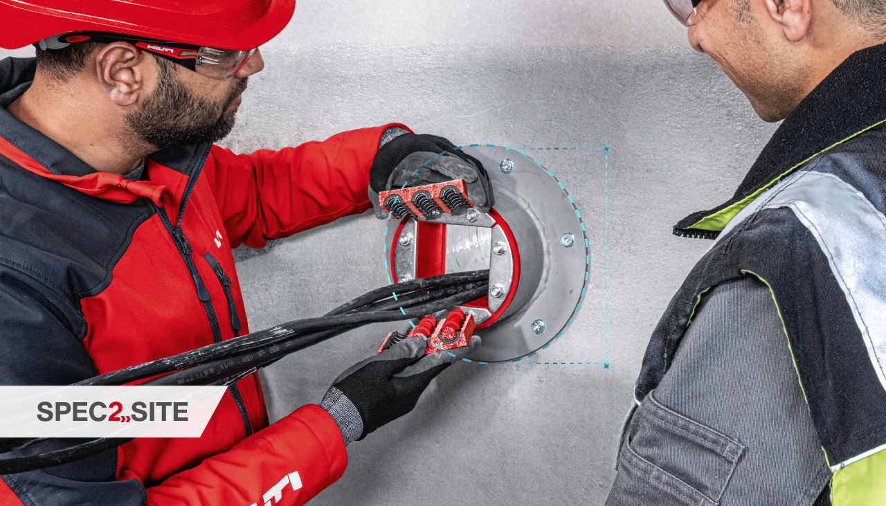 Hiltijev inženir stranki predstavi rešitev za požarno varovanje električnih inštalacij