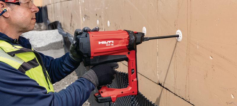 Pritrdilni element za izolacijo X-IE-G 9 Pritrdilni elementi za izolacijo, predhodno nameščeni z visoko zmogljivimi žičniki X-P G3, za pritrjevanje mehke mineralne volne na mehek beton in nekatere trdne betone Vrste uporabe 1