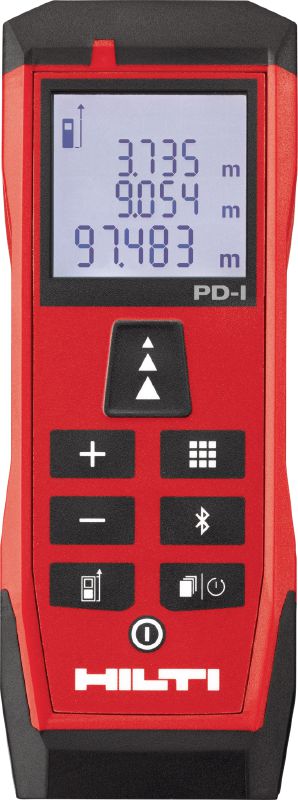 Laserski merilnik PD-I Robusten laserski merilnik s pametnimi funkcijami za merjenje in povezljivostjo Bluetooth za notranje aplikacije do 100 m