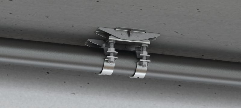 Kompaktna fiksna točka MFP-CLD-I Galvaniziran komplet kompaktne fiksne točke, z zvočno izolacijo in nosilcem na eni strani, za lahke/srednje težke obremenitve do 8 kN Vrste uporabe 1
