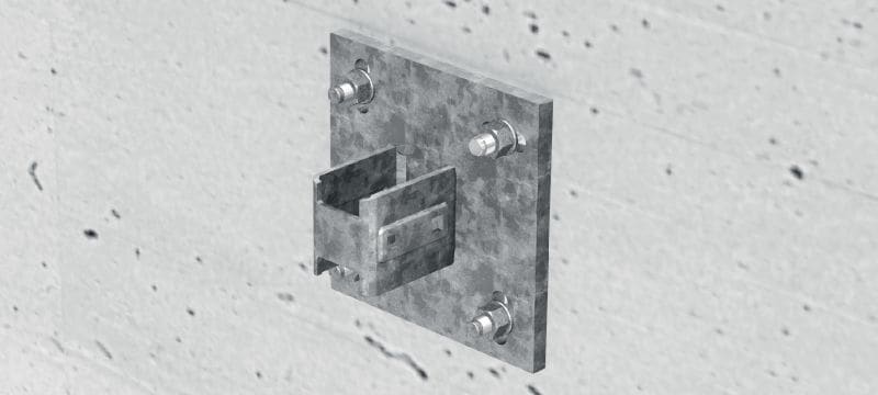MIQB-CD Vroče cinkana (HDG) osnovna plošča za pritrjevanje profilov MIQ na beton Vrste uporabe 1