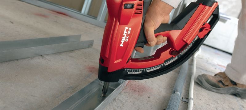 Magazinirani žičniki za beton X-GN MX Žičniki za pritrjevanje na beton in druge osnovne materiale z uporabo stroja na plinski pogon GX 120 Vrste uporabe 1