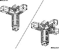 Vezni kos MQV-3D-F Vroče cinkan (HDG) vezni kos za trodimenzijske konstrukcije