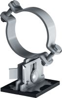 Objemka-noga Mp-PS 1-1 Objemka-noga z zunanjim premazom (OC) z nastavljivo višino in naklonom za zahtevne industrijske aplikacije za cevi z zunanjim premerom 21–173 mm (od 1/2 do 6)