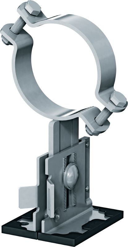 Objemka-noga Mp-PS 1-1 Objemka-noga z zunanjim premazom (OC) z nastavljivo višino in naklonom za zahtevne industrijske aplikacije za cevi z zunanjim premerom 21–173 mm (od 1/2 do 6)
