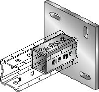 Pocinkana ploščata podložka ISO 9021 M16 Vroče cinkana (HDG) osnovna plošča za pritrjevanje profilov MI-90 na beton, z dvemi sidri