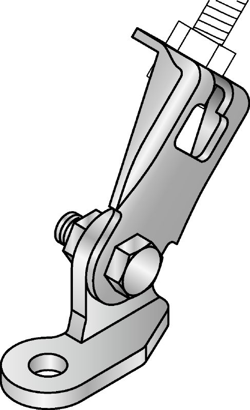 Profilni spojnik navojne palice MQS-AB Galvanizirani predhodno sestavljeni profilni spojnik navojne palice z višjo stopnjo prilagodljivost in višjo nosilnostjo za različne potresne aplikacije