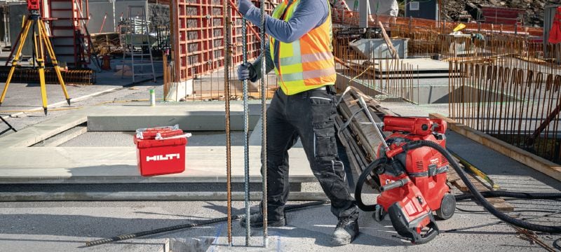 Kemično sidro HIT-HY 200-A V3 Izjemno zmogljiva injektirna masa – hitro sušeče kemično sidro, odobreno za sidranje strukturnih osnovnih plošč in naknadno podaljšanjih armatur v betonu Vrste uporabe 1
