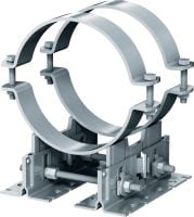 Objemka-noga Mp-PS 4-2 Objemka-noga z zunanjim premazom (OC) z nastavljivo višino in naklonom za zahtevne industrijske aplikacije za cevi z zunanjim premerom 217–610 mm (od 8 do 24)