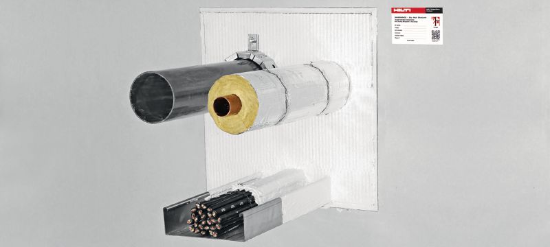 Požarni premaz CFS-CT Sistem plošč s protipožarnim premazom s širokim naborom soglasij za tesnjenje srednjih in velikih odprtin Vrste uporabe 1