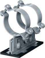 Objemka-noga Mp-PS 2-2 Objemka-noga z zunanjim premazom (OC) z nastavljivo višino in naklonom za zahtevne industrijske aplikacije za cevi z zunanjim premerom 21–328 mm (od 1/2 do 12)