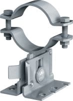 Objemka-noga Mp-PS 1-1 Objemka-noga z zunanjim premazom (OC) z nastavljivo višino in naklonom za zahtevne industrijske aplikacije za cevi z zunanjim premerom 21–173 mm (od 1/2 do 6)