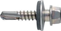 Samovrtalni vijaki S-MD53SS Samovrtalni vijak (nerjavno jeklo A4) s 16 mm podložko za pritrjevanje srednje debele kovine na kovino (do 6 mm)