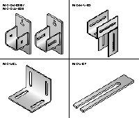 MIC Vroče cinkani (HDG) spojniki za prilagodljivo montažo vodoravnih razdelilnih elementov v jaških za dvigala