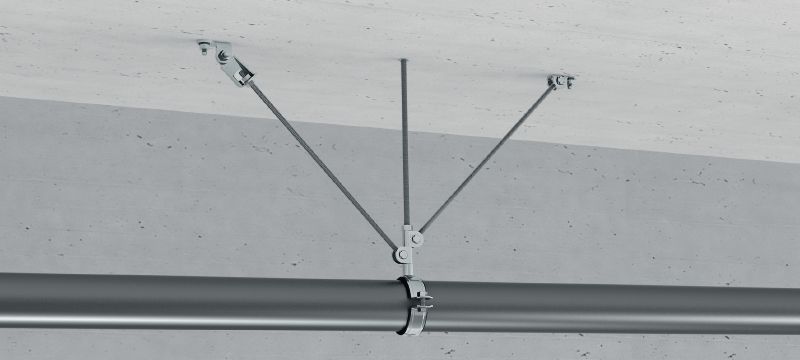 Profilni spojnik navojne palice MQS-H Galvanizirani predhodno sestavljeni spojnik navojne palice z bolj prilagodljivim kotom za povezavo 2 navojnih palic v različnih potresnih aplikacijah Vrste uporabe 1