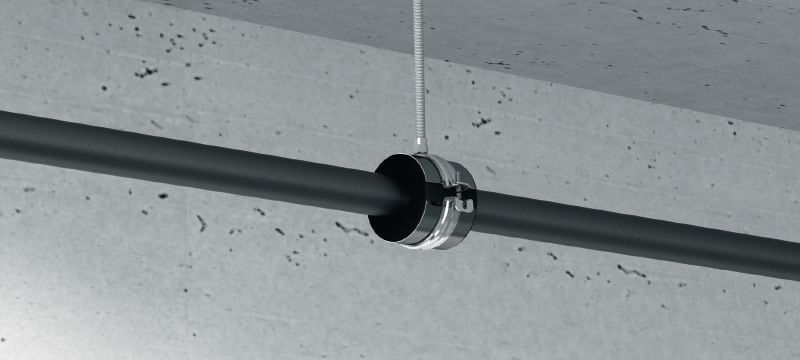 Cevna objemka MIP-H za hladilne cevi (tanko izolirana) Galvanizirana cevna objemka za najvišjo produktivnost pri hladilnih aplikacijah z izolacijo debeline 13–16 mm Vrste uporabe 1