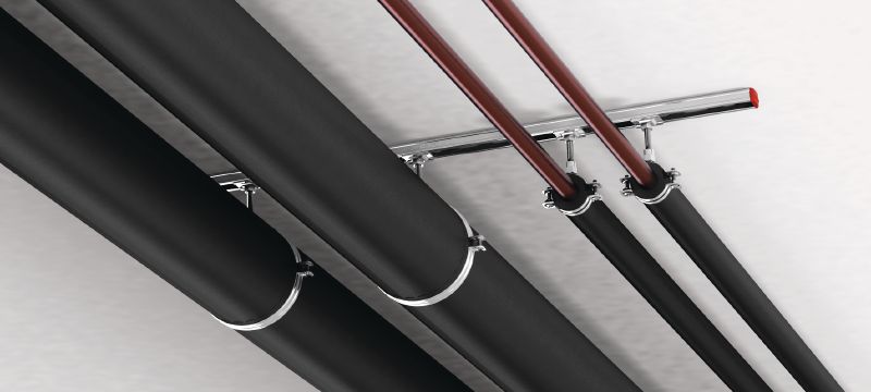 Cevna objemka MRP-C za hitro zapiranje hladilnih cevi Galvanizirana cevna spona za visoko produktivnost pri hladilnih in hladnih vodah z različnimi debelinami izolacije Vrste uporabe 1