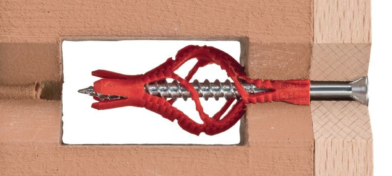HUD-1 plastični stenski čep Ekonomični univerzalni plastični vložek za stene za pritrjevanje za lažje aplikacije za votle in polne stene Vrste uporabe 1