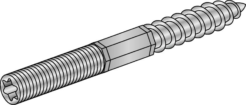 Galvaniziran dvojni vijak, 4.6, z glavo Torx Galvanizirani dvojni vijak z jeklom razreda 4.6 in glavo Torx