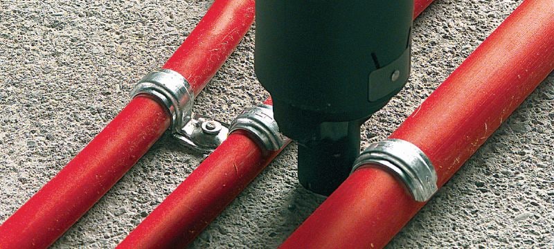 Elektro spona FB Elektro spona za pritrjevanje posameznih izoliranih cevi za mehanske aplikacije Vrste uporabe 1