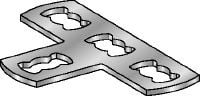 Vezni kos ploščate plošče MQV-T-F Vroče cinkan (HDG) ploščati spojnik plošče za pritrjevanje profilov pod pravim kotom
