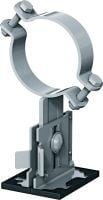 Objemka-noga Mp-PS 1-1 Objemka-noga z zunanjim premazom (OC) z nastavljivo višino in naklonom za zahtevne industrijske aplikacije za cevi z zunanjim premerom 21–173 mm (od 1/2 do 6)