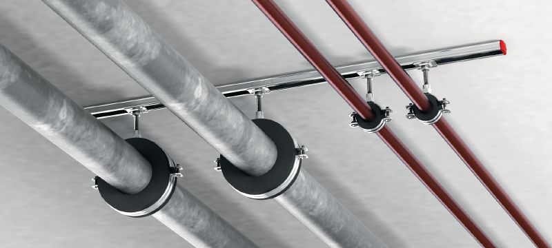 Cevna objemka MRP-RPC za hitro zapiranje hladilnih cevi Galvanizirana cevna objemka za visoko produktivnost pri hladilnih aplikacijah in aplikacijah z mrzlo vodo z izolacijo debeline 19 mm Vrste uporabe 1