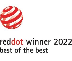                Izdelek je prejel oblikovalsko nagrado Reddot "Najboljši med najboljšimi" ("Best of the Best").            