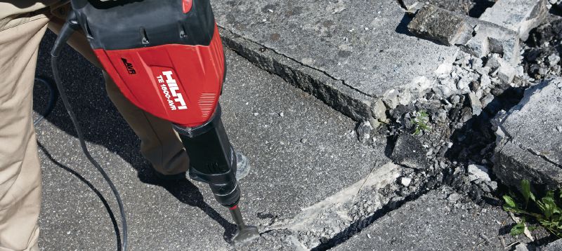 TE 1500-AVR Raznovrstno rušilno kladivo TE-S za rušenje tal in občasno rušenje sten Vrste uporabe 1