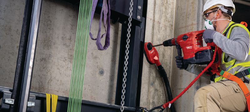 Baterijsko vrtalno kladivo TE 60-22 Močno in baterijsko vrtalno kladivo SDS Max (TE-Y) z aktivno redukcijo vibracij in aktivnim nadzorom navora za zahtevno vrtanje in dletenje v beton (Nuron) Vrste uporabe 1