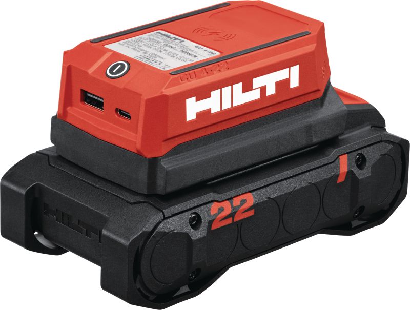 Adapter za polnjenje USB CU 4-22 Adapter za polnjenje USB za baterije Nuron, z brezžičnim polnjenjem, za polnjenje prenosnih računalnikov, tabličnih računalnikov in drugih naprav prek vhodov USB-C PD in USB-A