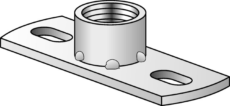 osnovna plošča MGL 2 Galvanizirana osnovna plošča za pritrjevanje imperialnih navojnih palic z dvema sidriščema