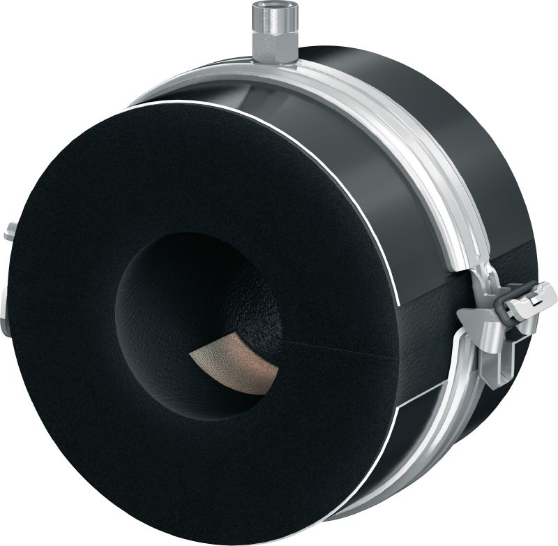 Cevna objemka MIP-T za hladilne cevi (debelo izolirana) Galvanizirana cevna objemka za najvišjo produktivnost pri hladilnih aplikacijah z izolacijo debeline 31–50 mm