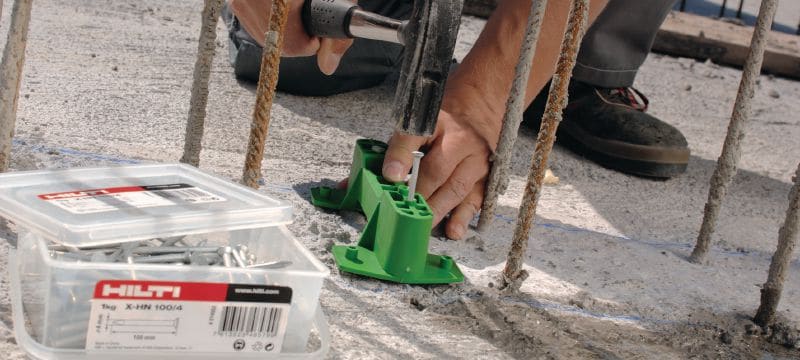 Žičniki za ročno zabijanje v beton X-HN Žičnik za ročno pritrjevanje za uporabo na betonu Vrste uporabe 1