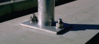 Zagozdno sidro HSA-F HDG Visoko zmogljivo zagozdno sidro za vsakodnevne statične obremenitve v nerazpokanem betonu (vroče cinkano) Vrste uporabe 1