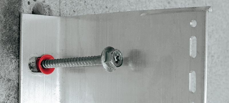 Plastično vijačno sidro HRD-HR Vnaprej sestavljeno plastično vijačno sidro za pritrjevanje v beton in opeko z visoko protikorozijsko odpornim vijakom (nerjavno jeklo A4, šestroba glava) Vrste uporabe 1