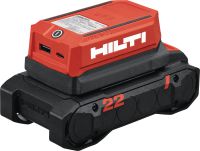 Adapter za polnjenje USB CU 4-22 Adapter za polnjenje USB za baterije Nuron, z brezžičnim polnjenjem, za polnjenje prenosnih računalnikov, tabličnih računalnikov in drugih naprav prek vhodov USB-C PD in USB-A
