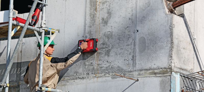 Skener za beton PS 1000 X-Scan Učinkovito skeniranje betonskih elementov za konstrukcijsko analizo in iskanje vgrajenih predmetov v več slojih Vrste uporabe 1