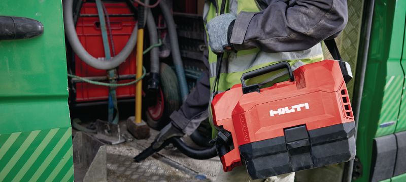 Brezžični sesalnik VC 2D-22 Kompakten in baterijski gradbeni sesalec za čiščenje na gradbišču (suho), 3,5l posode (baterija Nuron) Vrste uporabe 1