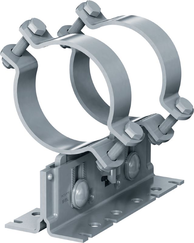 Objemka-noga Mp-PS 2-2 Objemka-noga z zunanjim premazom (OC) z nastavljivo višino in naklonom za zahtevne industrijske aplikacije za cevi z zunanjim premerom 21–328 mm (od 1/2 do 12)