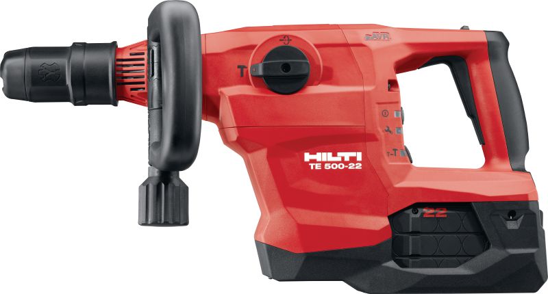 Te 500-22 SDS-Max baterijski udarno kladivo Baterijsko rušilno in udarno kladivo SDS Max (TE-Y) z aktivno redukcijo vibracij za dletenje v beton in opeko (baterijska platforma Nuron)
