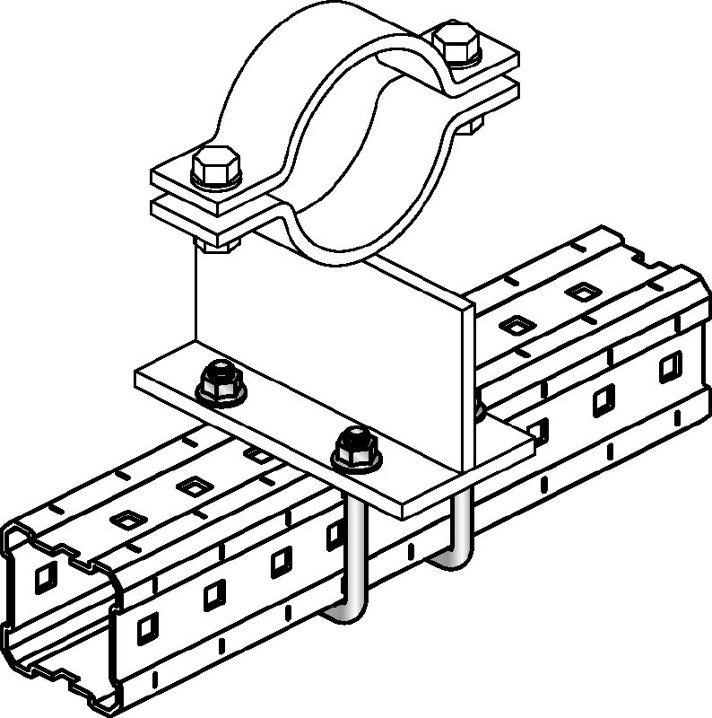 Stremenski vijak MIA-BO Vroče cinkan (HDG) stremenski vijak za pritrjevanje objemke-noge na nosilce MI