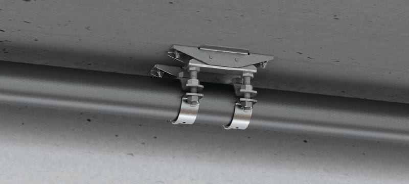 Kompaktna fiksna točka MFP-CLD-I Galvaniziran komplet kompaktne fiksne točke, z zvočno izolacijo in nosilcem na eni strani, za lahke/srednje težke obremenitve do 8 kN Vrste uporabe 1