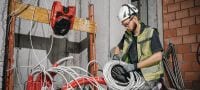 Baterijski ventilator za delovišče KCF 4-22 Zmogljiv ventilator za delovišče z baterijo za cel dan, vrtljivo glavo in visečimi obešalniki za hlajenje in prezračevanje delovišč (baterijska platforma Nuron) Vrste uporabe 2